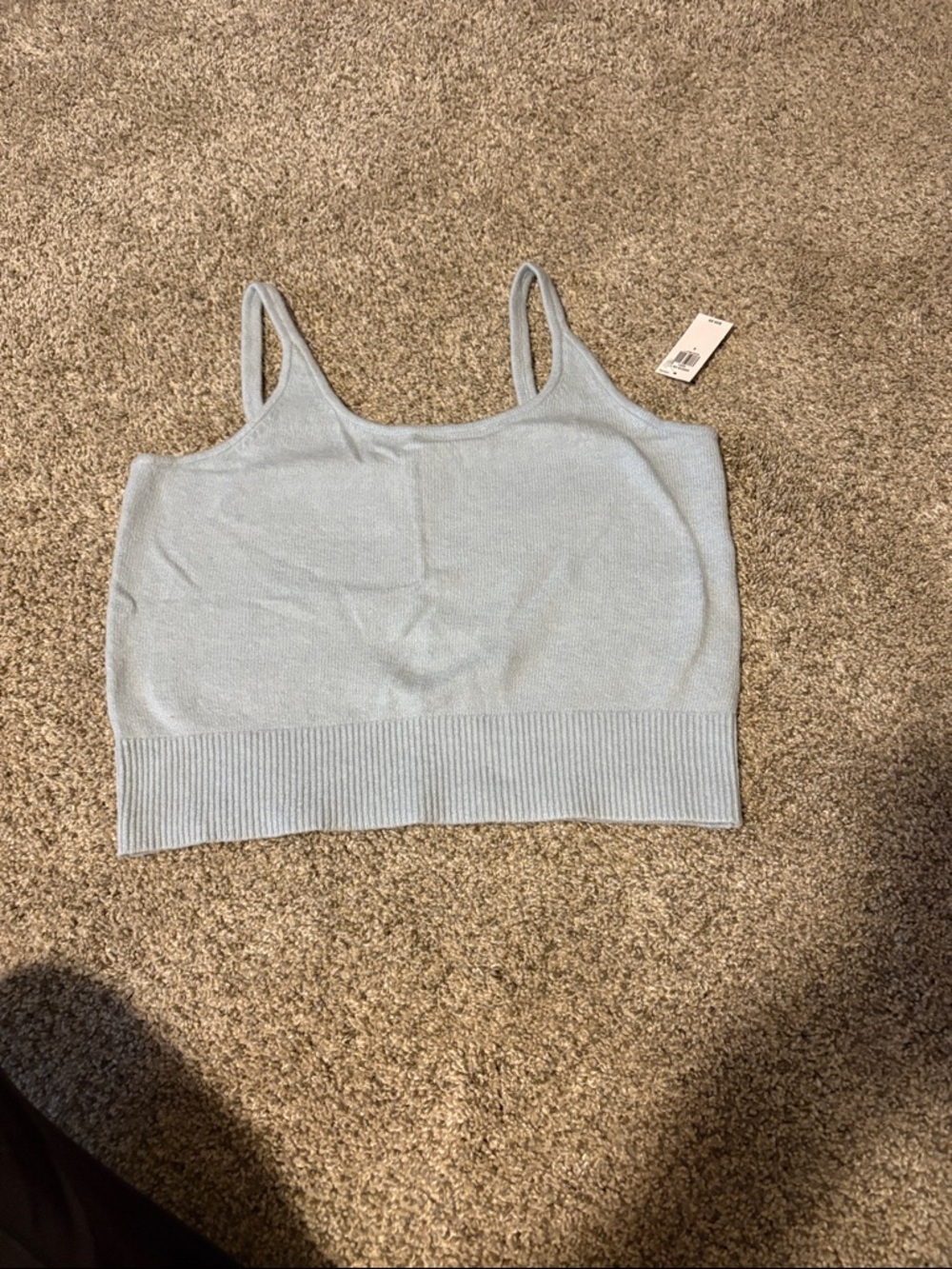 Old Navy Light Blue Knit Cropped Camisole